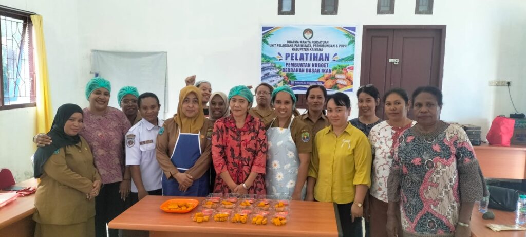 DWP Gabungan Pariwisata, Perhubungan, dan PUPR Tingkatkan Keterampilan Anggota melalui Pelatihan Pengolahan Nugget Ikan