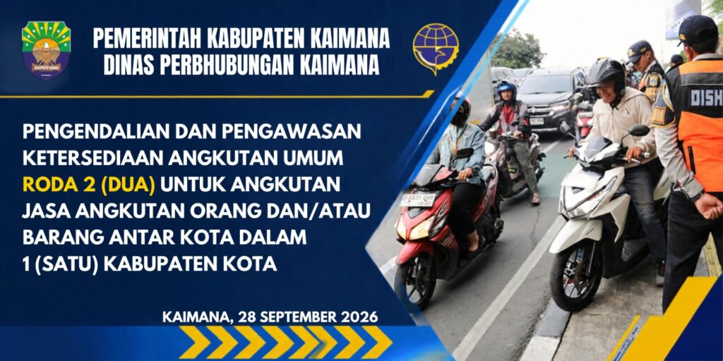 Dinas Perhubungan Melaksanakan Kegiatan Sosialisasi dan Pengawasan Operasional Angkutan Umum Roda 2